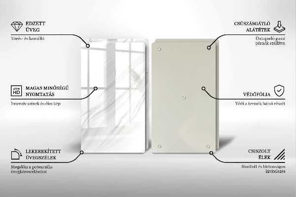 Placă sticla protectie aragaz Marmură delicată