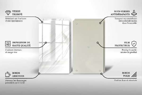 Placă sticla protectie aragaz Marmură delicată