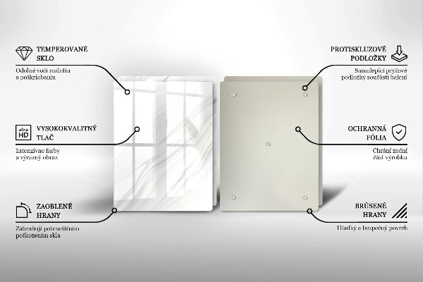 Placă sticla protectie aragaz Marmură delicată
