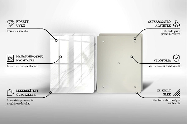 Placă sticla protectie aragaz Marmură delicată