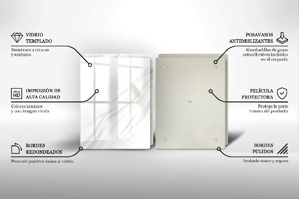 Placă sticla protectie aragaz Marmură delicată