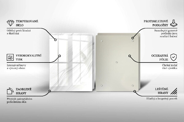 Placă sticla protectie aragaz Marmură delicată