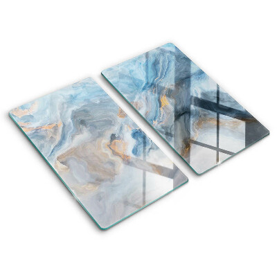 Placă sticla protectie aragaz Textura marmură