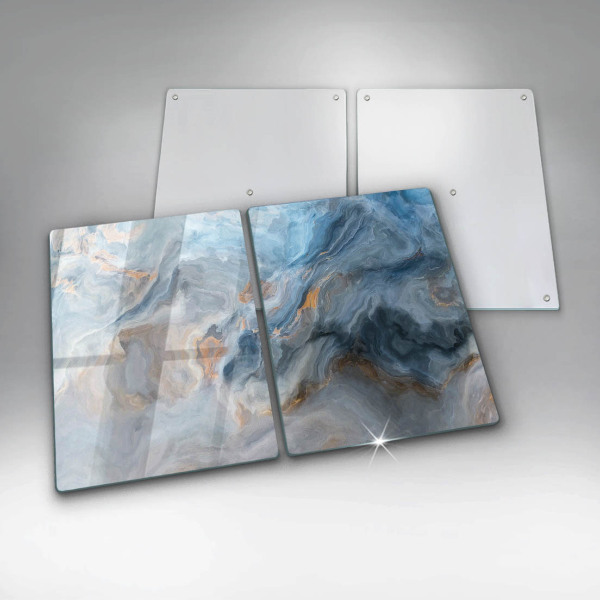 Placă sticla protectie aragaz Textura marmură