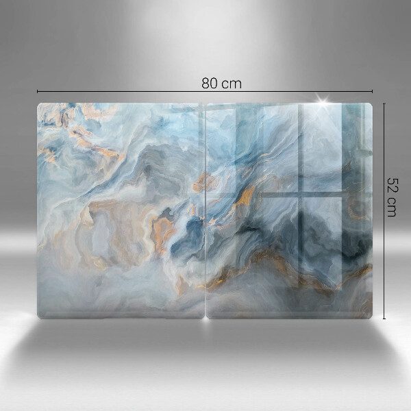 Placă sticla protectie aragaz Textura marmură