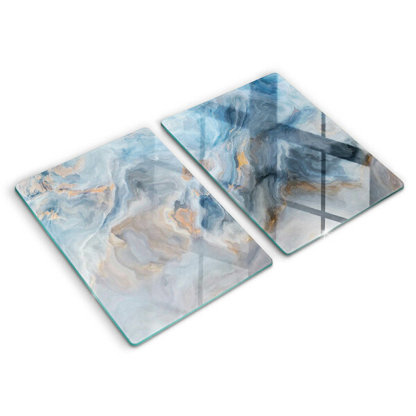 Placă sticla protectie aragaz Textura marmură