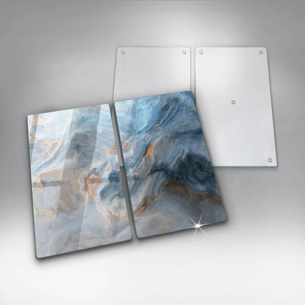 Placă sticla protectie aragaz Textura marmură