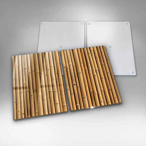 Placă sticla protectie aragaz Natura boho bambus