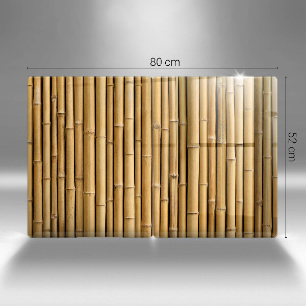 Placă sticla protectie aragaz Natura boho bambus