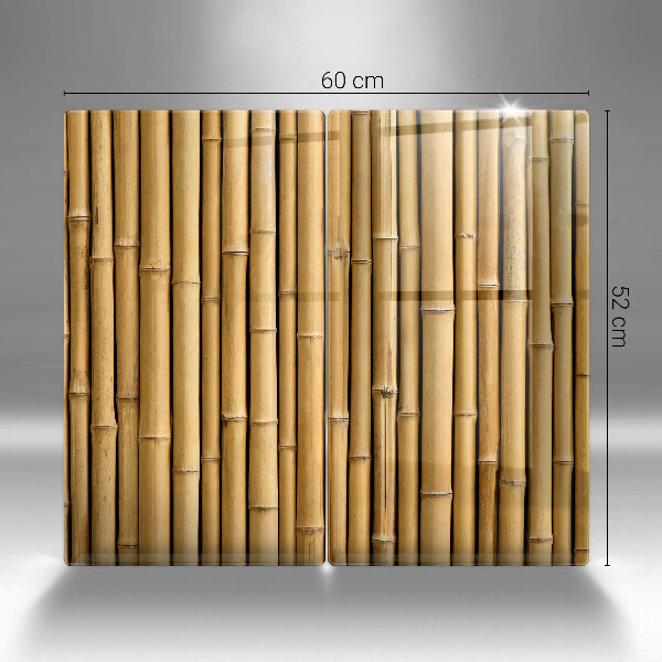 Placă sticla protectie aragaz Natura boho bambus