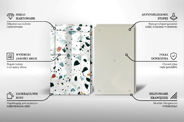 Placă din sticla protectie perete Gresie usoara