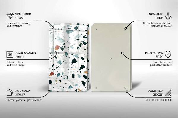 Placă din sticla protectie perete Gresie usoara