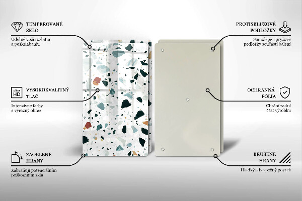 Placă din sticla protectie perete Gresie usoara