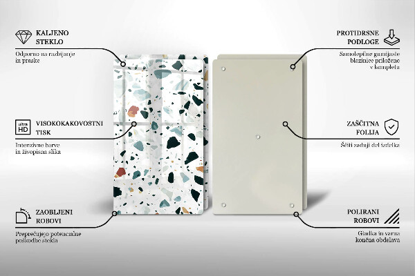 Placă din sticla protectie perete Gresie usoara