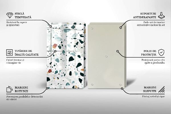 Placă din sticla protectie perete Gresie usoara