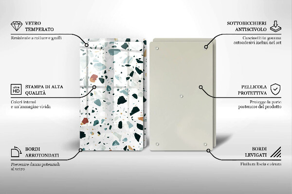 Placă din sticla protectie perete Gresie usoara