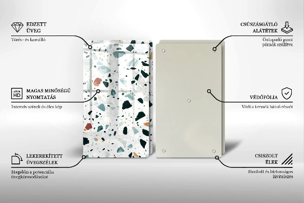 Placă din sticla protectie perete Gresie usoara