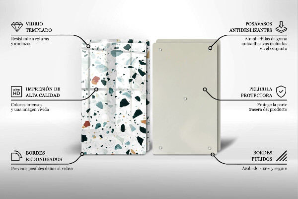 Placă din sticla protectie perete Gresie usoara