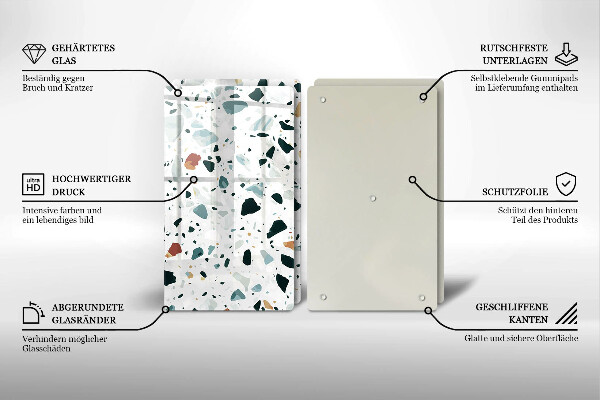 Placă din sticla protectie perete Gresie usoara