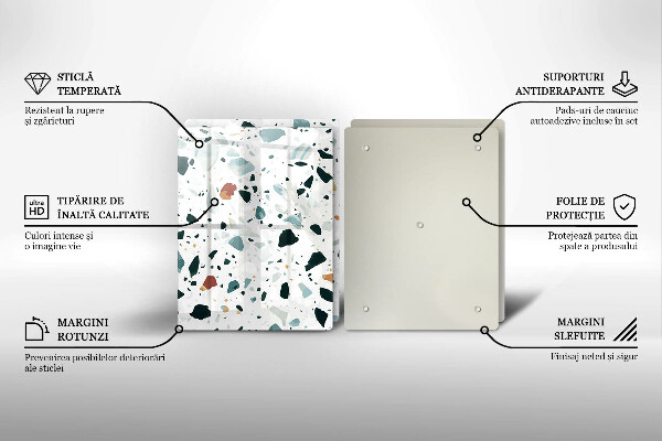 Placă din sticla protectie perete Gresie usoara