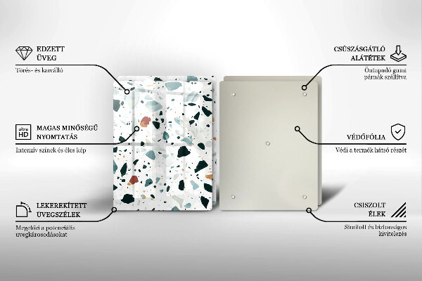 Placă din sticla protectie perete Gresie usoara