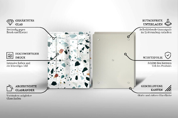 Placă din sticla protectie perete Gresie usoara