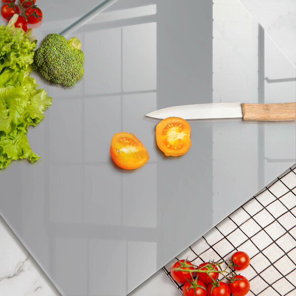 Placa din sticla protectie perete bucatarie Culoare gri