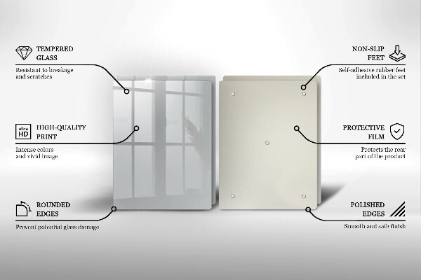 Placa din sticla protectie perete bucatarie Culoare gri