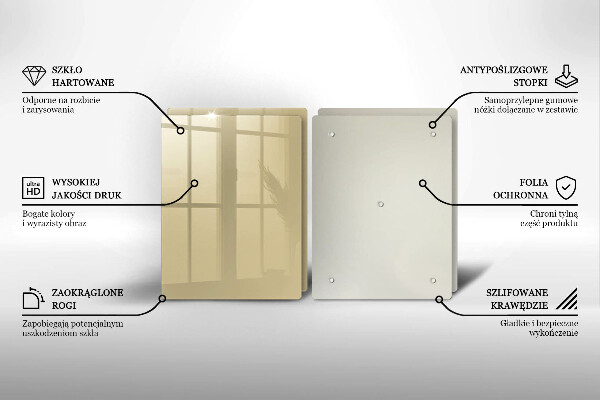 Placa din sticla protectie perete bucatarie Culoare bej