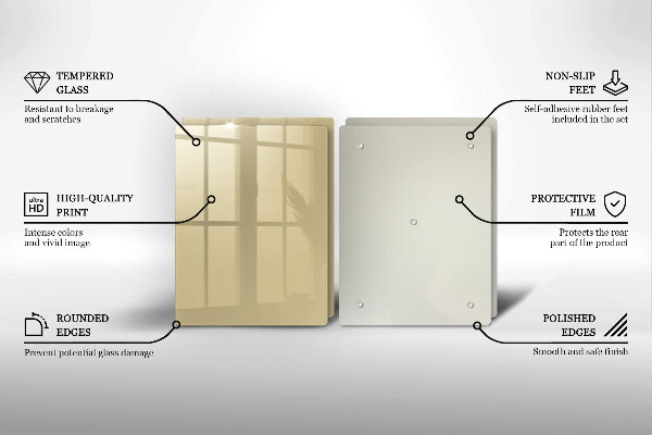 Placa din sticla protectie perete bucatarie Culoare bej