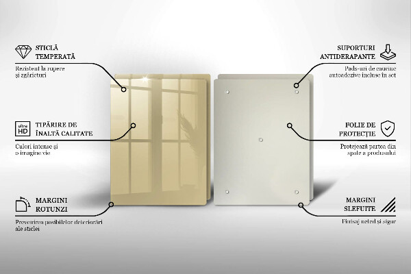 Placa din sticla protectie perete bucatarie Culoare bej