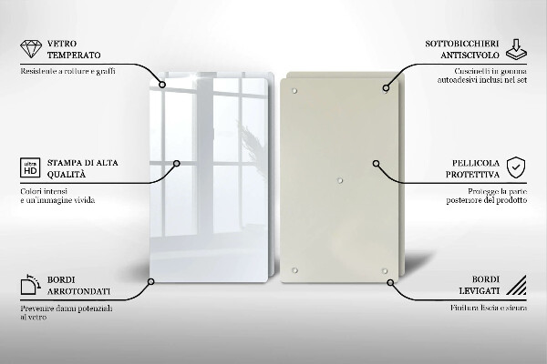 Placa din sticla protectie perete bucatarie Culoare alba