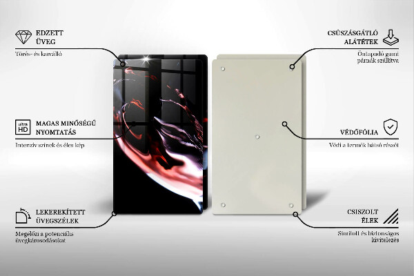 Placă sticla protectie aragaz Un pahar de vin roșu