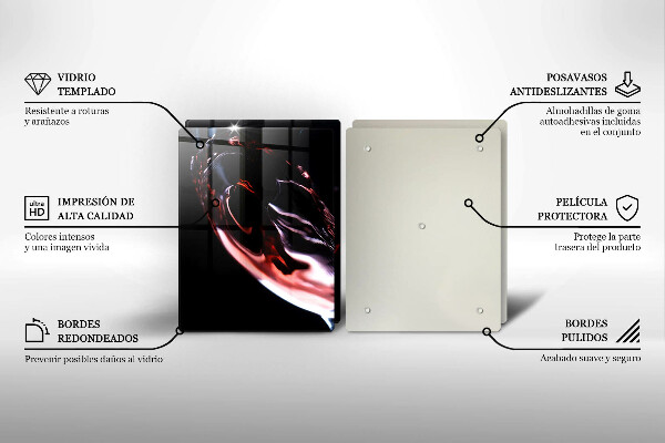 Placă sticla protectie aragaz Un pahar de vin roșu