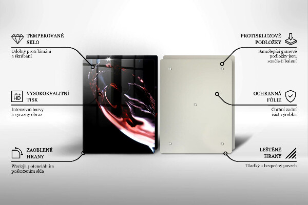 Placă sticla protectie aragaz Un pahar de vin roșu