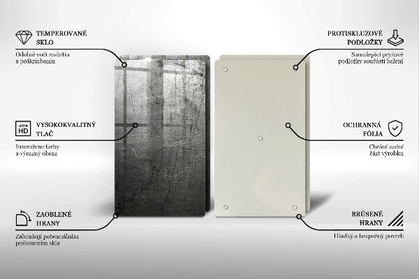 Placă sticla protectie aragaz Textura metalică