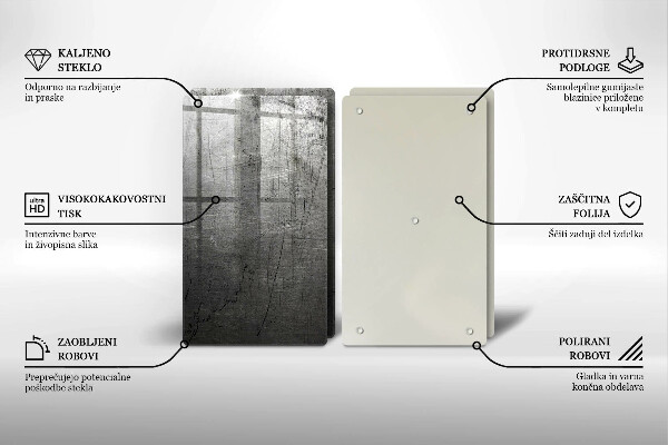 Placă sticla protectie aragaz Textura metalică