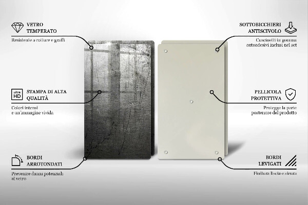 Placă sticla protectie aragaz Textura metalică