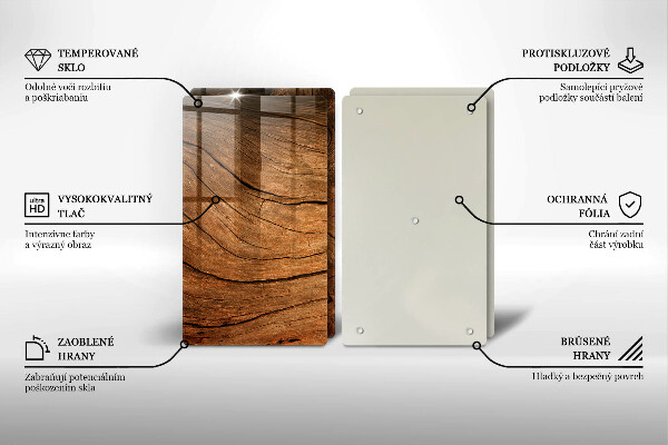 Placă sticla protectie aragaz Textura placă de lemn