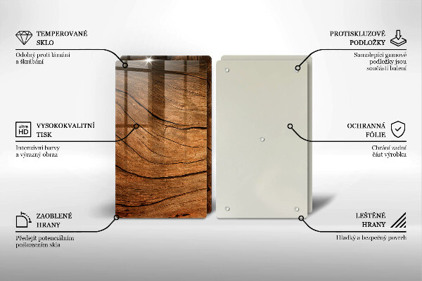 Placă sticla protectie aragaz Textura placă de lemn