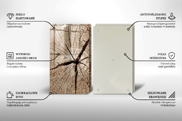 Placă sticla protectie aragaz Secțiune transversală a unui copac