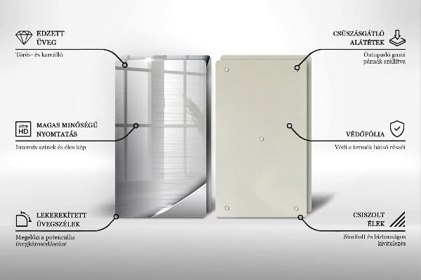Placă sticla protectie aragaz Forme metalice
