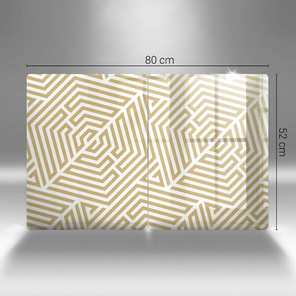 Placă sticla protectie aragaz Linii geometrice