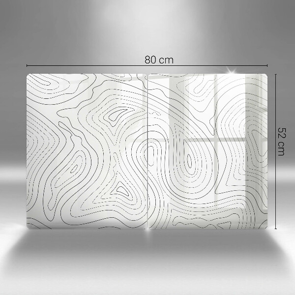 Placă sticla protectie aragaz Forme abstracte