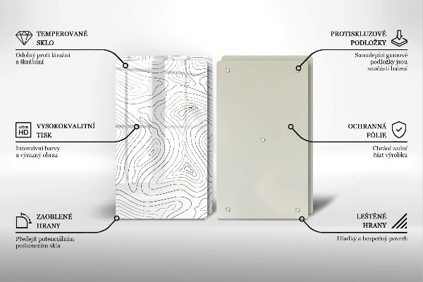 Placă sticla protectie aragaz Forme abstracte