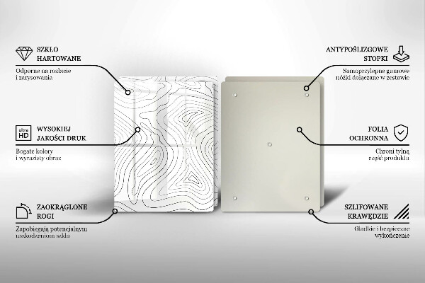 Placă sticla protectie aragaz Forme abstracte