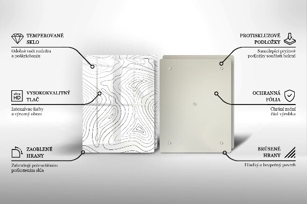 Placă sticla protectie aragaz Forme abstracte