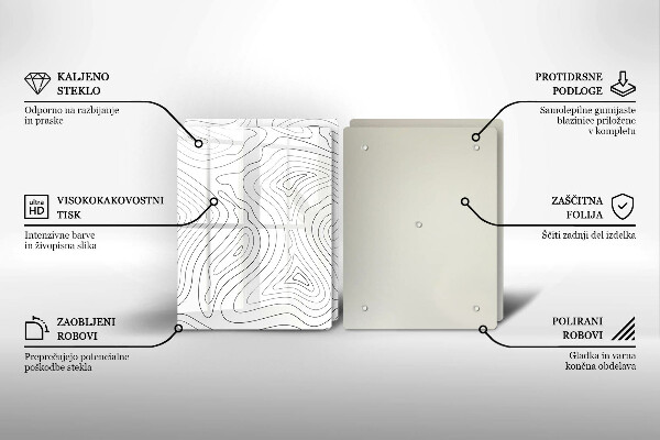 Placă sticla protectie aragaz Forme abstracte