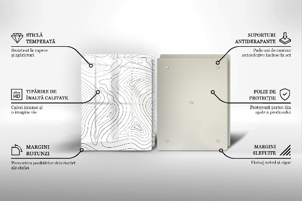 Placă sticla protectie aragaz Forme abstracte