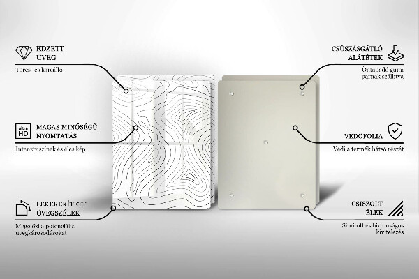 Placă sticla protectie aragaz Forme abstracte